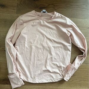 Athleta Light Peach/pink Long Sleeve Shirt